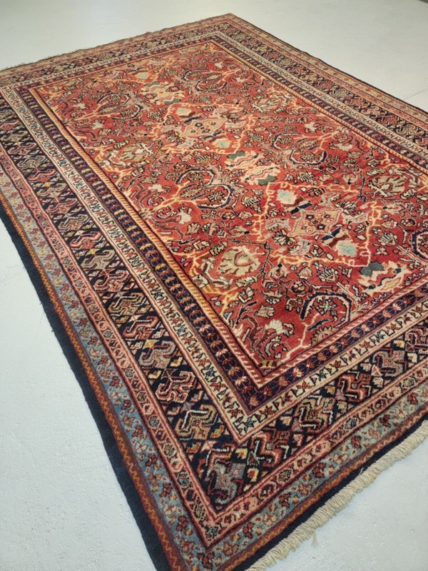 Antique Oriental Hand-Knotted Wool Area Rug Collectible Mahal Red 7'2" x 9'8" gallery