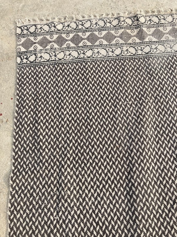 Vintage Handmade Pakistan Geometric Wool Kilim Rug 201x150 cm gallery