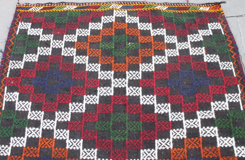Turkish Kilim Rug 46''x106'' Hand Woven Adana Cicim Kilim 117x270cm gallery