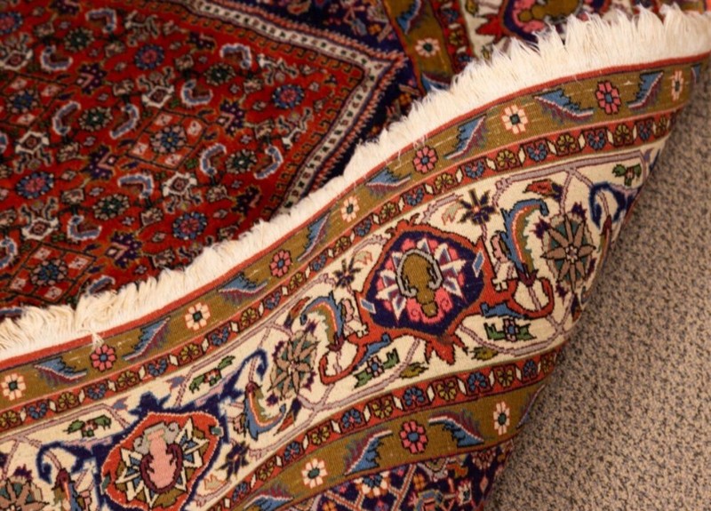 c1935 Antique Persian Carpet 9 ft 10 in x 6 ft 9 in BIDJAR Oriental Rug RARE gallery