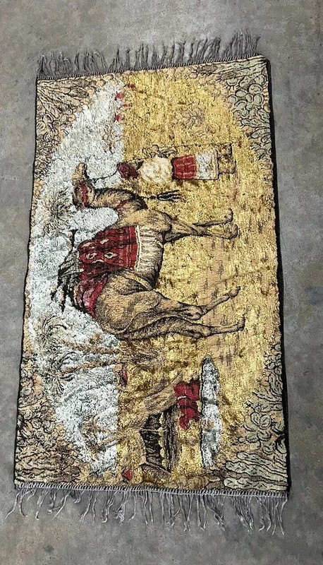 Velvet Tapestry Wall Hanging Rug Vintage Middle Eastern Arabic Desert Camel gallery