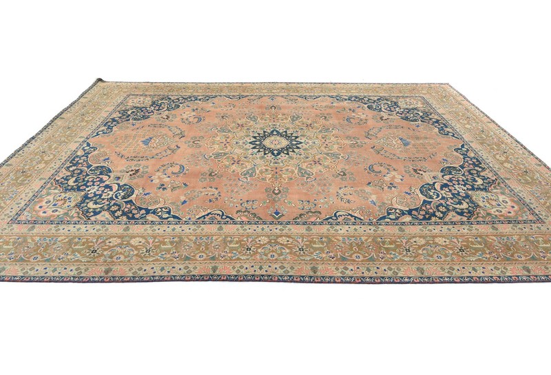 9'5X12'6 ft Stone-Washed Distressed Vintage Oriental Rug Antique Floral Carpet gallery
