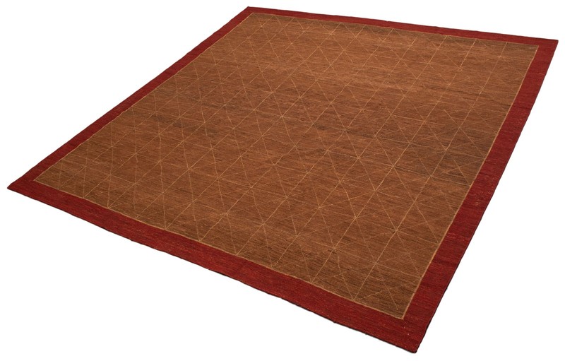 Vintage Hand Woven Area Rug 12'9" x 13'1" Traditional Wool Oriental Carpet gallery