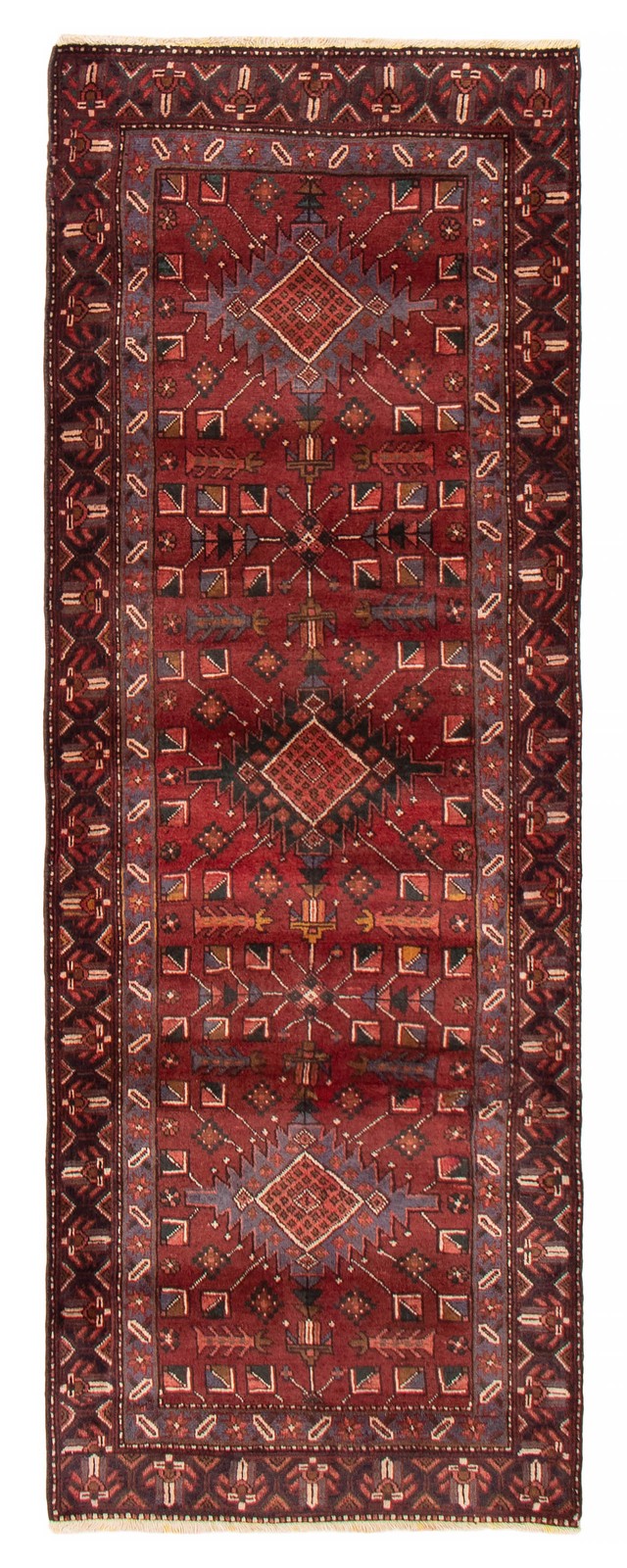 3'6" x 9'4" Vintage Hand-knotted Runner Rug Traditional Oriental Wool Carpet gallery