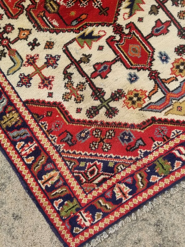 Vintage Hand Made Traditional Oriental Wool Multicolor Carpet Rug 132x73cm gallery