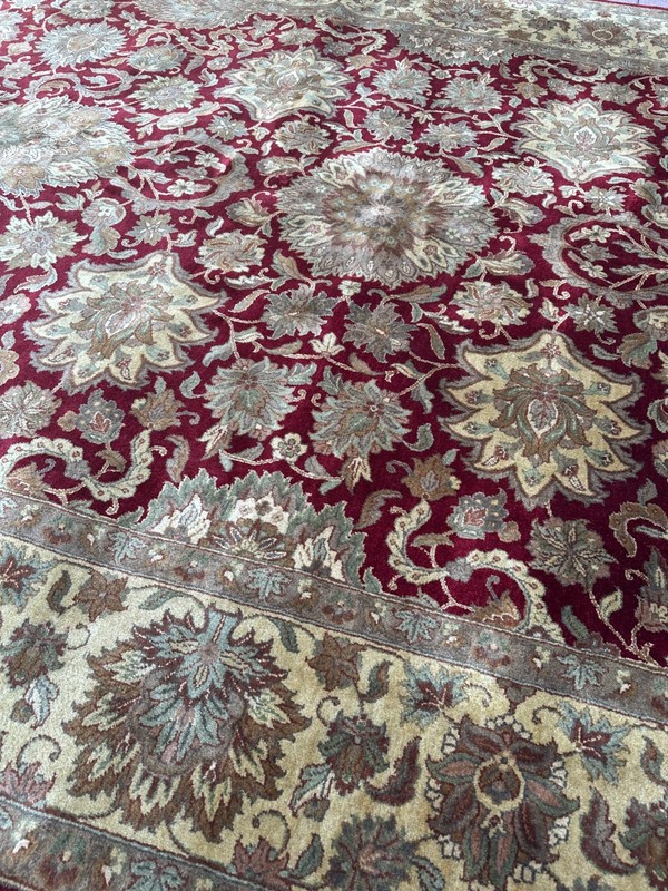 Contemporary Top Quality Floral Area Rug Handmade in India, Plush Pile, 10x14 gallery