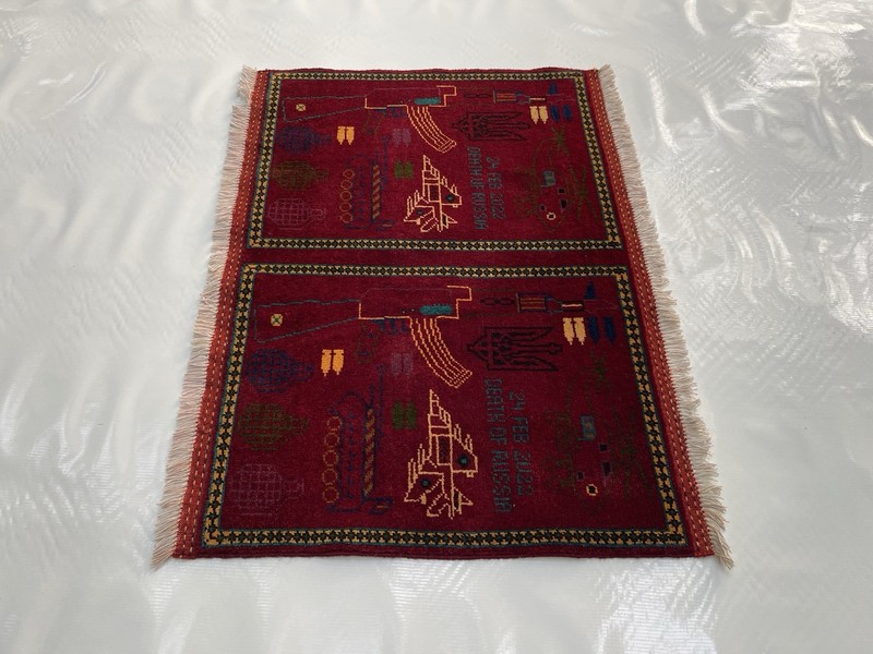 #583 War rug Afghan War Rug Wool Rug Beautifully Made Small War Rug 90x65 cm gallery