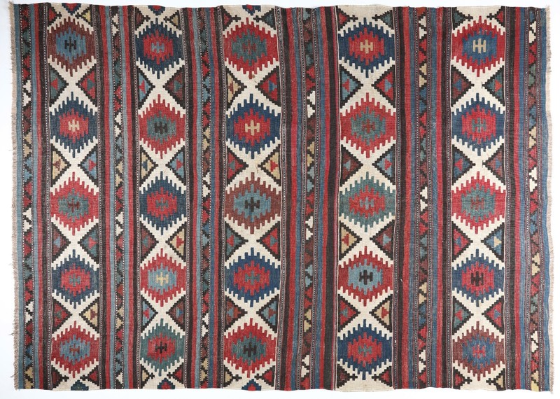 Antique Shirvan Kilim – Caucasian Flatweave, Late 19th Century -5' 11'' X 8' 11' gallery