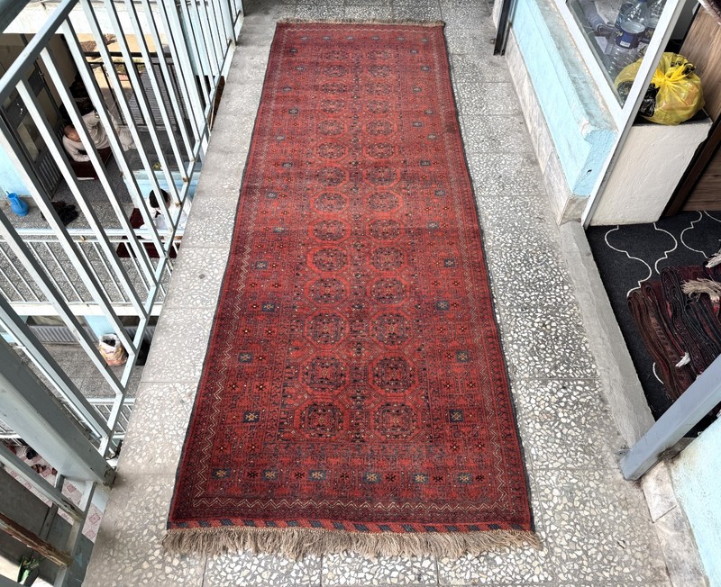3x10 Afghan Hand Knotted Turkmen Rug Antique Bokhara Traditional Runner Carpet gallery