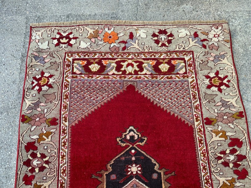 3'2'' x 5'1'' Vintage Natural Rug Village Rug Handmade Carpet.SKU:KR1120 gallery