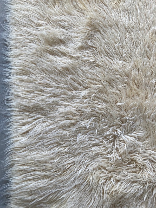 Vintage Handmade Scandinavian Flokati Style Wool Shaggy Rug 160x95 cm gallery