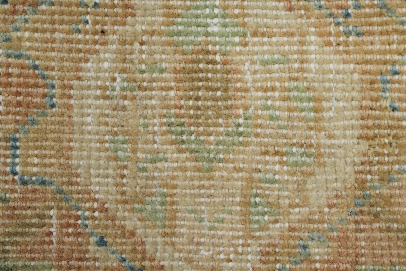 Antique Muted Peach Wool Handmade Vegetable Dye Traditional Room Size Rug 10x13 gallery