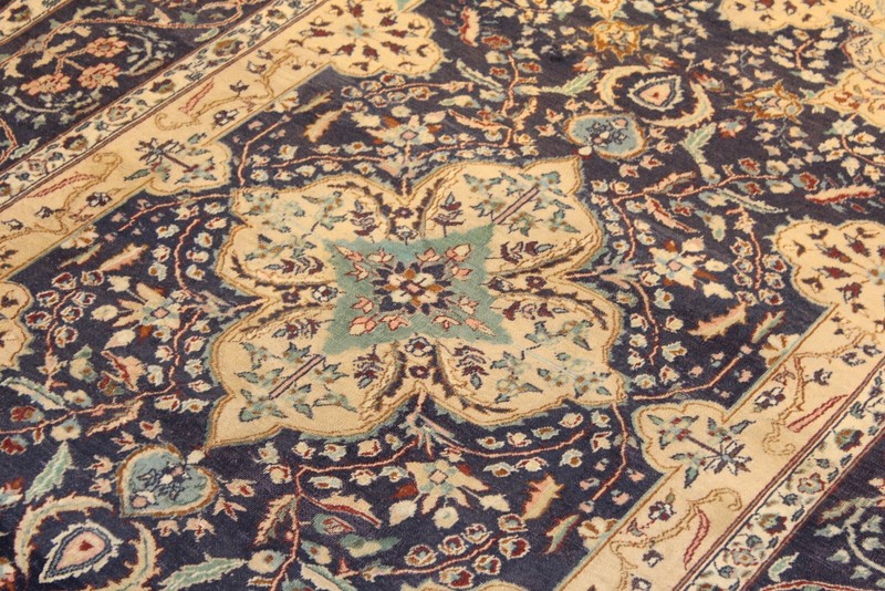 4'7" x 6'6" ANTIQUE TABREZ Late 19th Century Handmade Rug Garden Design Orange gallery