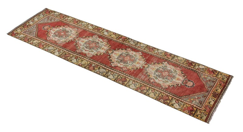 Runner Rug,Turkish Runner,Vintage Runner,Oushak Rug,Floor Rug, 2'7 X 9'9 feet gallery