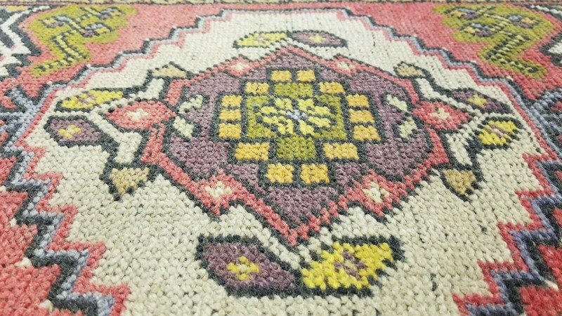 Beautiful Antique Wool Pile Natural Dye Tribal Area Rug 1'9"×3'1" gallery