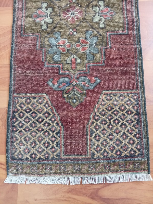 Small rug 2x3, Mini turkish rug, Door mat rug, geometric rug antique bath rug dd gallery