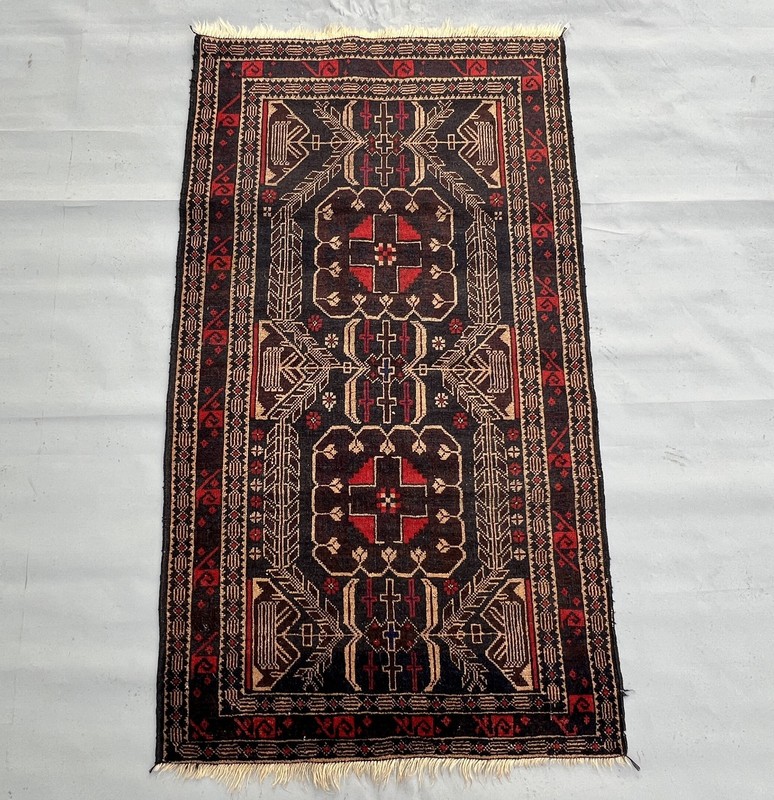 Vintage Nomad Maldari, Tribal Adreskan Belouch Natural Vegetable Dye Carpet gallery