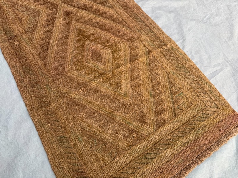 2'4 x 6 Vintage Mishwani Oriental Handmade Wool Runner Rug, Diamond Pattern Rug gallery