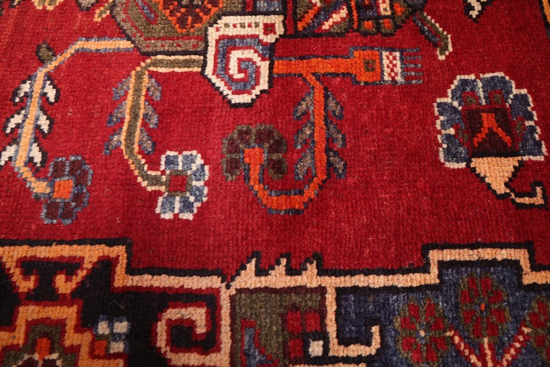 Vintage 3'11" x 7'4" Traditional Hand Knotted Vegetable Dye Wool Area Rug gallery