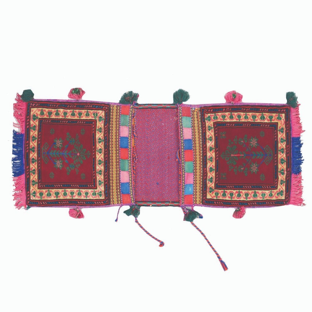 Authentic Tribal Saddle Bag Vintage Decorative Textile 2.6x1 ft