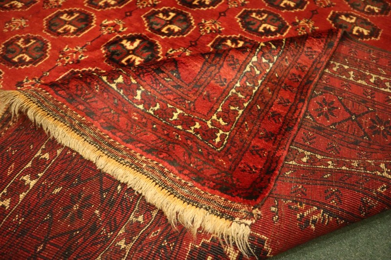 7 X 9 FT COLLECTORS' PIECE Vintage Stunning Geometric Morey Buhara Turkoman Rug gallery