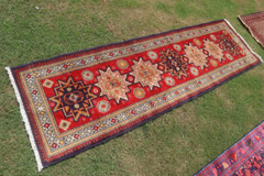 COLLECTORS’ ITEM Antique Natural Vegi Dye Caucasian Star Kazak Runner