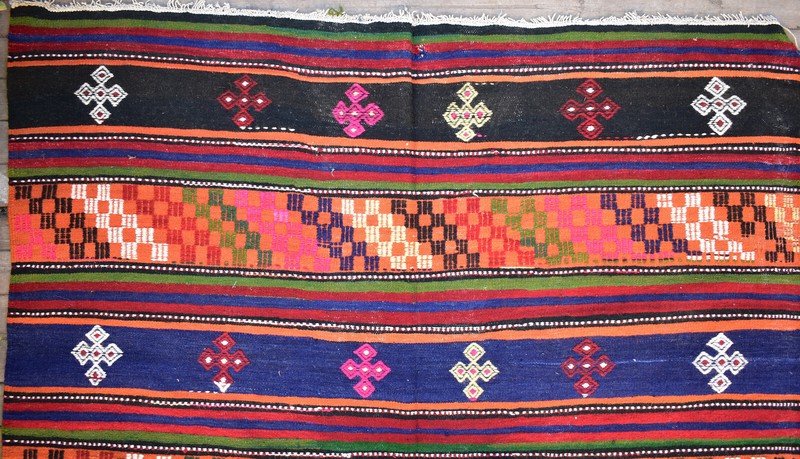 Turkish Kilim Rug 5x10 Size Handwoven Sivas Wool Multi Color Cicim 172x324cm gallery