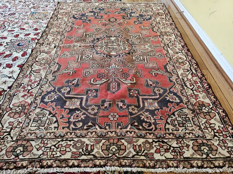 4.2 x 6.2 ANTIQUE KAZAK VINTAGE HERIZ RUG CAUCASIAN SERAPI OUSHAK SHIRVAN KULA gallery