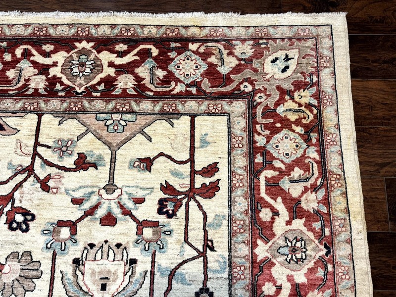 Peshawar Rug 10x14, Beige and Rust Red, Large Pak Per'sian Rug, Pakistani Rug gallery