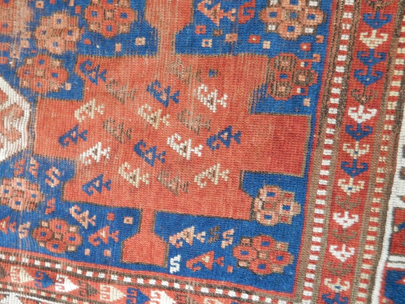 ANTIQUE KAZAK CAUCASIAN SHIRVAN HERIZ RUG CARPET ORIENTAL RUG ANTIKER TEPPICH gallery