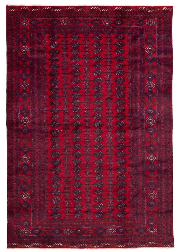 Vintage Traditional Hand-Knotted Area Rug 6'4" x 9'2" Oriental Wool Carpet
