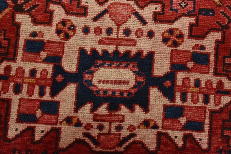 Vintage Tribal Runner 3’1” x 11′ Red Wool Geometric Hand-Knotted Oriental Rug gallery