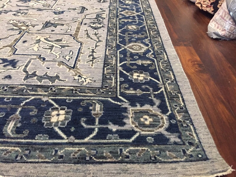 Genuine Hand Knotted Indo Oushak Heriz Geometric Area Rug Carpet 8’2”x10’6’’,49 gallery