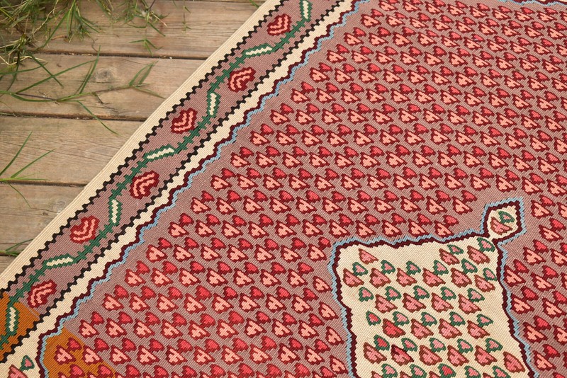 Kilim Rug 33''x46'' TERRIFIC East Anatolian Senneh Unusual Kilim 85x118cm 2x3 gallery
