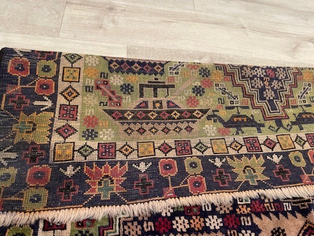 7.5 x 4 feet Vintage 1980s made extremely rare Nomadic Handmade Afghanistan War gallery