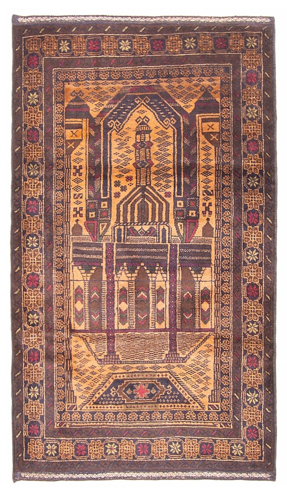 Traditional Vintage Hand-Knotted Area Rug 3'1" x 5'5" Oriental Wool Carpet