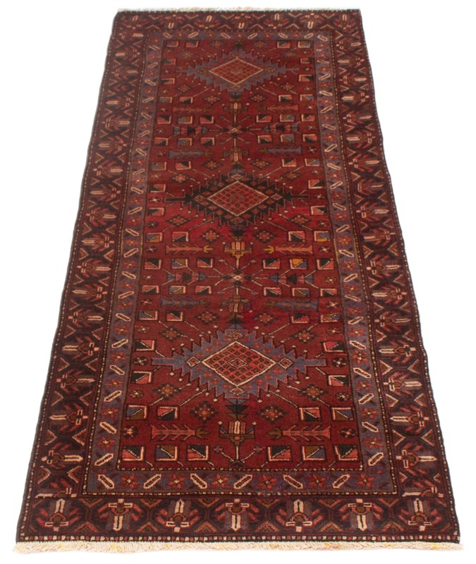 3'6" x 9'4" Vintage Hand-knotted Runner Rug Traditional Oriental Wool Carpet gallery