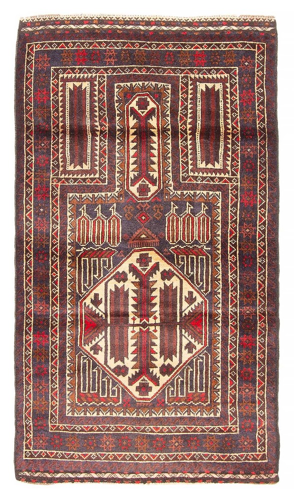 Vintage Traditional Hand-Knotted Area Rug 2'10" x 5'2" Oriental Wool Carpet