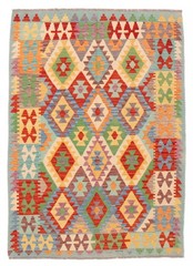 Vintage Hand Woven Area Rug 4’10” x 6’5″ Traditional Wool Oriental Carpet
