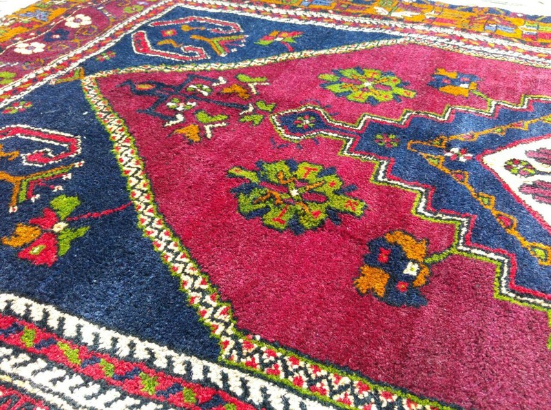 Antique 1900-1939s Wool Pile Tribal Area Rug 4' × 8' gallery