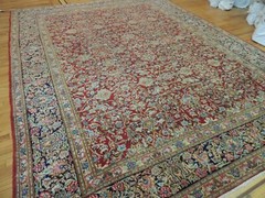 10×12 10×13 10×14 semi-Antique Kermaan Oriental Area Rug wool Red Blue Gold