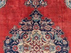 7×10 RED ANTIQUE RUG HAND-KNOTTED VINTAGE HERIZ handmade oriental worn 6×9 8×10