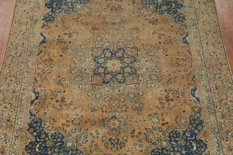 Traditional Wool Rust Muted Room Size Area Rug Vintage Hand-made Carpet 8x12 gallery