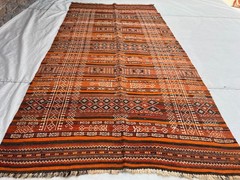 COLLECOTRS’ ITEM Antique Beautiful Natural Vegetable Dye Sistan Sumac Kilim Rug