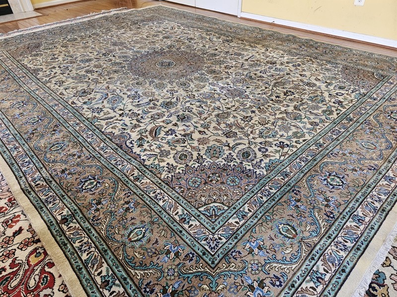 9.7 x 13 ANTIQUE FINE USHAK RUG CAUCASIAN VINTAGE SERAPI HERIZ KAZAK gallery