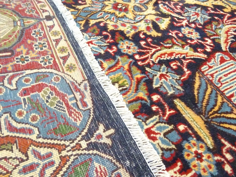Exquisite 1950's Authentic Vintage Mint Hand Made Knotted Rug 9'.6" x 12'10" gallery