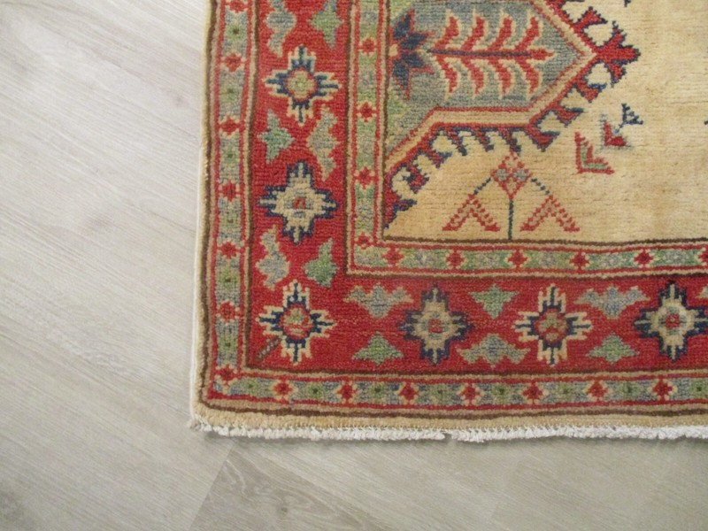 13' FEET RUNNER Afghan-Refugee Vegetable-Dye Handmade-knotted Wool Rug 586308 gallery