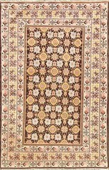 3’9″ x 6’2″ Unusual Old Caucasian Rug, Great Colors.#16812 AS IS