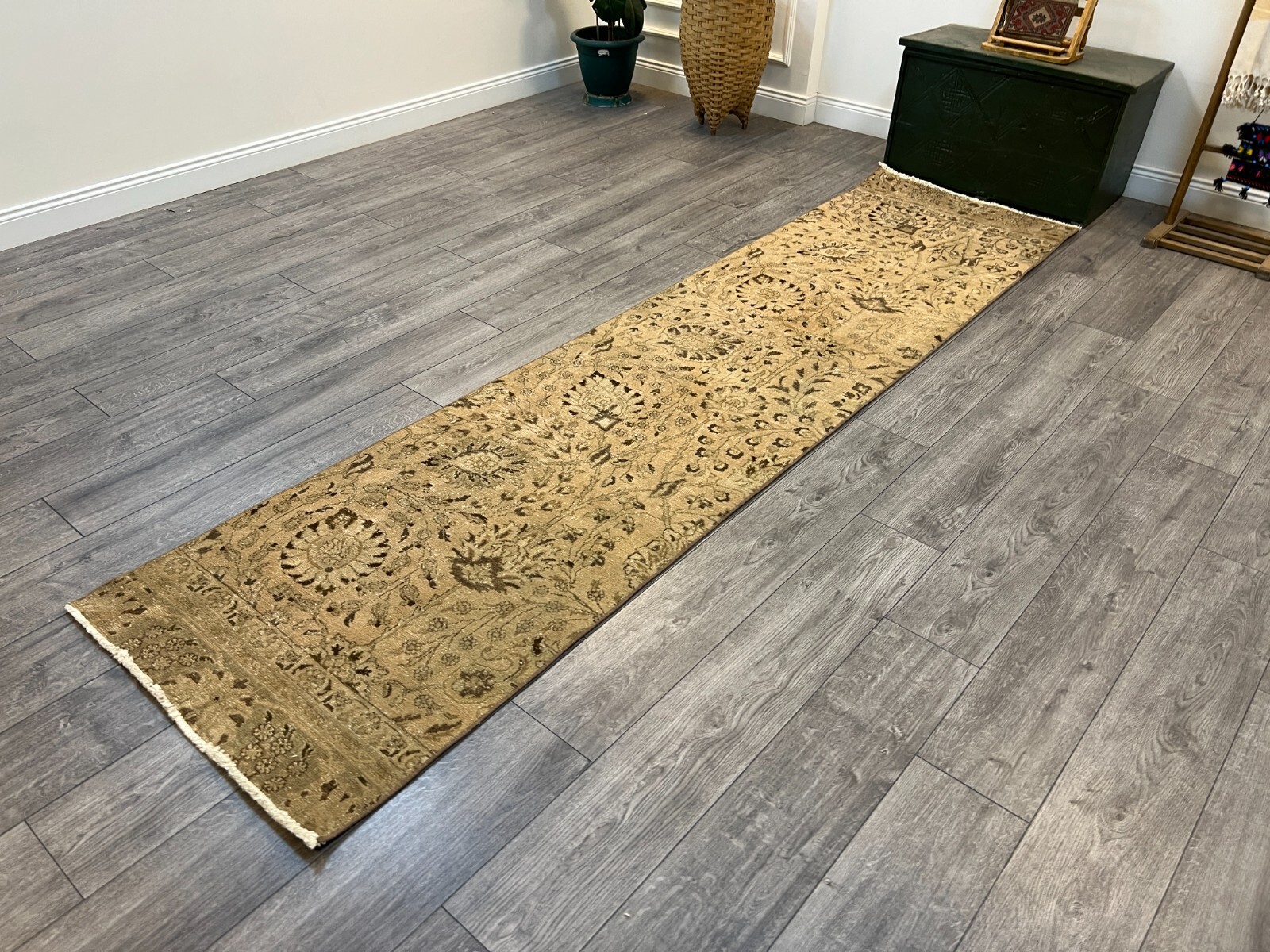 Persian Runner Rug, Vintage Runner Rug, Kitchen Runner Rug, 2.6 x 10.4 ft gallery