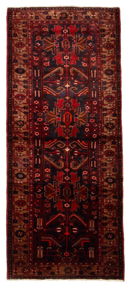 Vintage 3'6" x 8'2" Traditional Hand Knotted Vegetable Dye Wool Area Rug